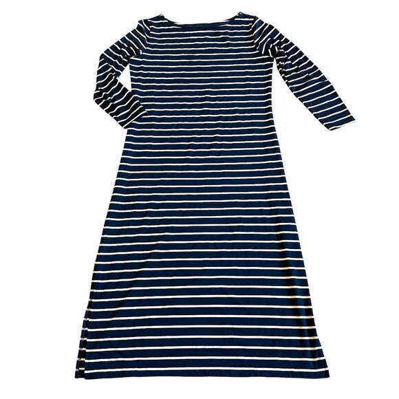 Vineyard Vines Sankaty Navy White Stripe Maxi Dress Stretch Size Small Women's - Picture 1 of 11